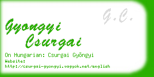 gyongyi csurgai business card